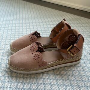 See by Chloe Glyn Flat Espadrilles - size 8, color Cipria
